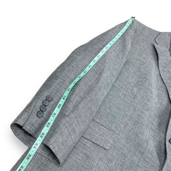 Joseph Abboud Sport Coat Mens 52R Gray Wool Linen Blazer - Picture 12 of 13